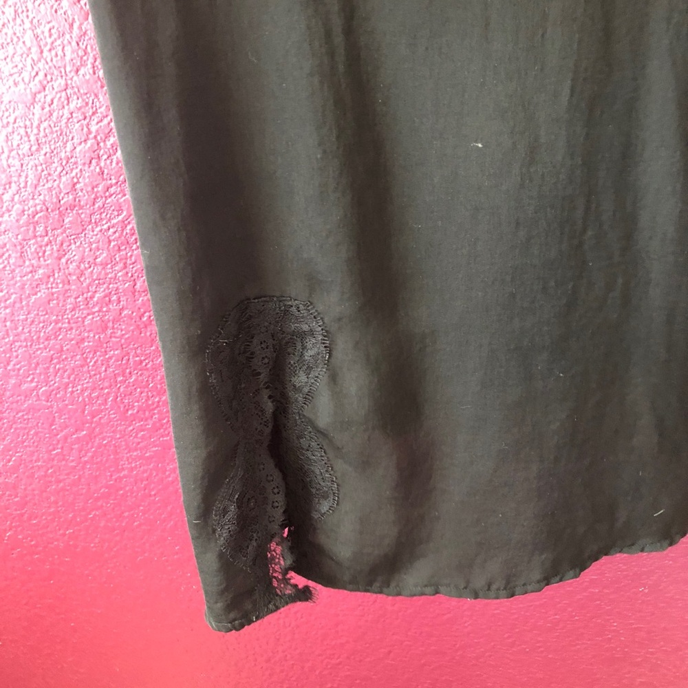 Lace satin slip dress